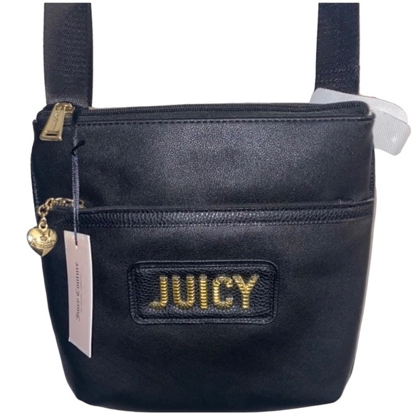 Juicy Couture Handbags - JUICY COUTURE BLANK CHECK LARGE CROSSBODY BAG BLACK| NWT